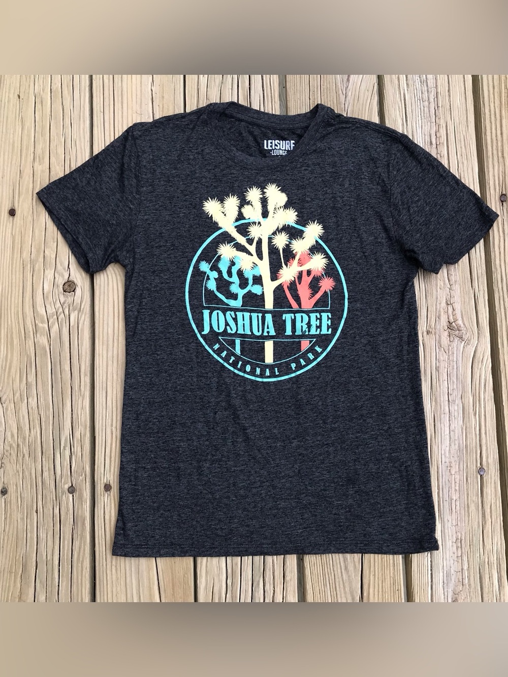 Mens SJOSHUA TREE National Park Front Graphic Short Sleeve Knit Tshirt Tee